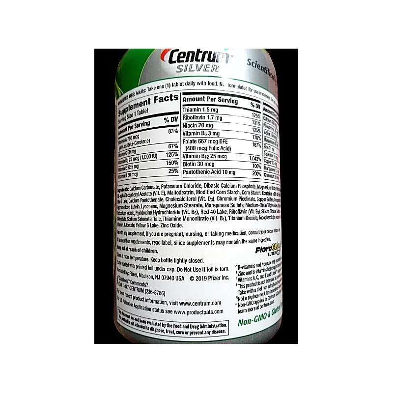 Centrum Silver Multivitamin For Adults Over 50 325 tablets Multimineral