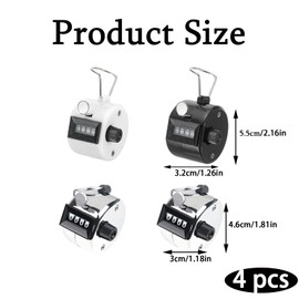 XLTXWD 4PCS Counter Clicker, Tally Counter, Clicker Counter Metal Hand Tally Counters Clicker for Counting Golf Scoring Used for Counting Golf and Sports Activities ﻿