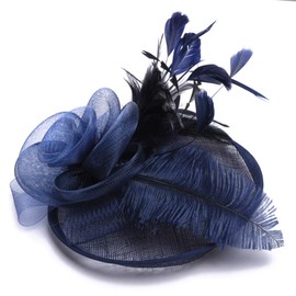 Headdress Women's Headband Vintage Fascinator Hat Feather Hair Accessories Flower Headwear Mesh Women's Hat Fancy Dress Banquet Hat Elegant Hair Clip Carnival Party Hat Cocktail Wedding Accessories