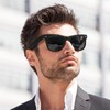 Gtievruo Polarised Sunglasses Mens Square Retro Sun Glasses UV400 Protection
