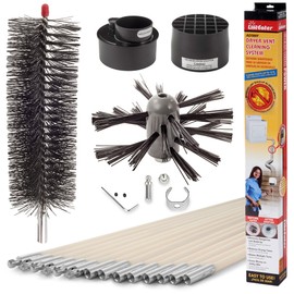 Dryer Vent Duct Cleaning Kit - Gardus RLE42 LintEater Rotary Dryer Vent Cleaner Kit, Removes Lint, Dryer Vent Cleaning System Extends Up to 42’ with 14 Flexible 3' Rods, Air Duct Cleaning Tools