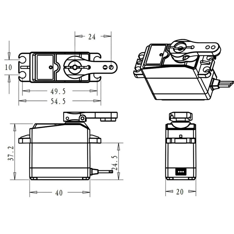ANNIMOS 35KG Coreless Digital Motor Servo 7.4V High Speed High