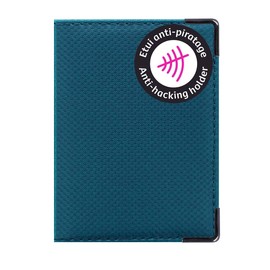 Color Pop® Extra Flat Armour Wallet (Anti-RFID) Wallet - Made in France - PVC - Protection of Bank Data - 10.4 x 7.4 cm, Blue, 10.4 x 7.4 x 0.9 cm, Classic, blue, Classic