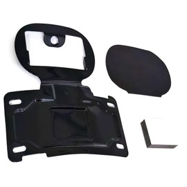 Lynlane Metal Motorcycle License Plate Relocation Bracket License Tag Holder Mount Kit for Harley Electra Glide Road Ultra Limited CVO FLHTKSE FLHTCU FLHTCUL FLHTKL FLTRUSE (Black)