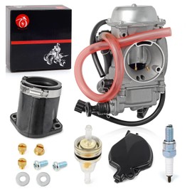 Carburetor Carb & Intake Manifold Boot For Kawasaki Prairie 400 KVF400 1999 2000 2001 2002 15003-1446 16065-1337