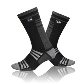 OTTERSHELL Waterproof socks for men and women. Suitable for outdoor activities such as golf, cycling, mountain hiking and hiking., Black - Size