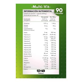 5h8 Multivitamínico 90 Cápsulas Mezcla Vitaminas Y Minerales Sabor Sin sabor