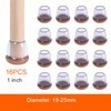 FLOOR GUARD 16PCS Clear Silicone Chair Leg Protectors with Felt