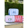 Custom Monogram Makeup Bag - Bag Color: Pink+Green