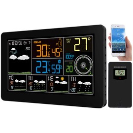 infactory Outdoor Thermometer, WLAN Wireless Weather Station, Outdoor Sensor, 5 Days Weather Trend, Colour, App (Internet Weather Station)