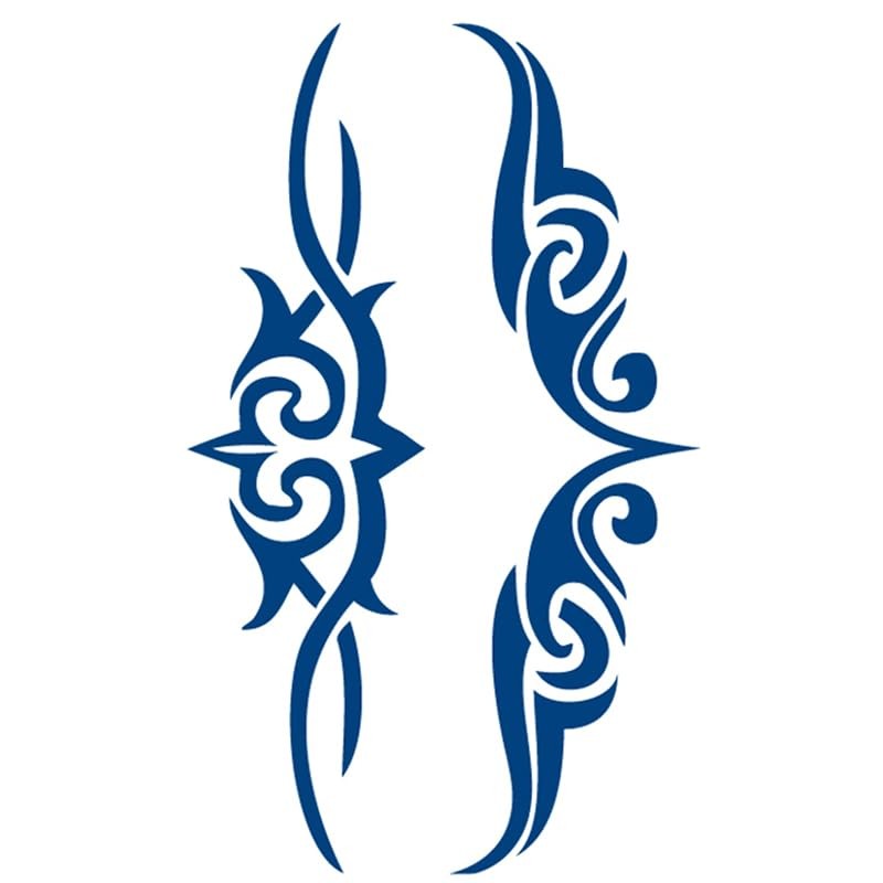 GZ313 022 Tribal Tattoos Antler Tattoos Semi-Permanent Tattoos Long Lasting