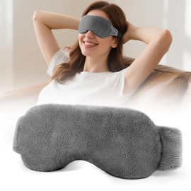 Heated Eye Mask for Dry Eyes, Steam Warm Compress for Dry Eyes, Work with Relieve, Blepharitis & Stye Treatment (Gray)