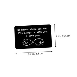 GLEAVI 2Pcs Valentine's Day Engraved Wallet Inserts Stainless Steel Cards for Anniversary Romantic Occasions Love Notes for Him