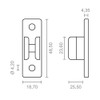 MICEL - 92553 Spannzange für Markisenkurbel zur Wandverankerung, weiß, 18,7