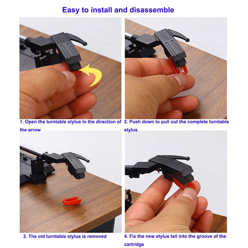 Mudimu Stylus for Record Player Including 3pcs Universal Turntable Replacement