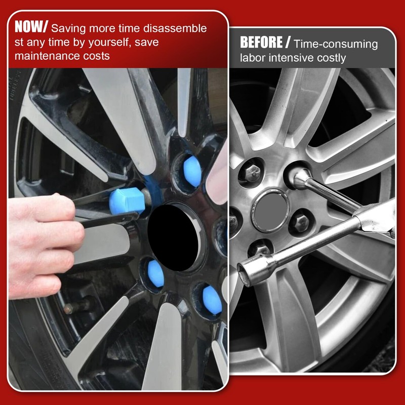 mvorry Wheel Bolt Caps Tool, 6-Piece Set Wheel Nut Caps