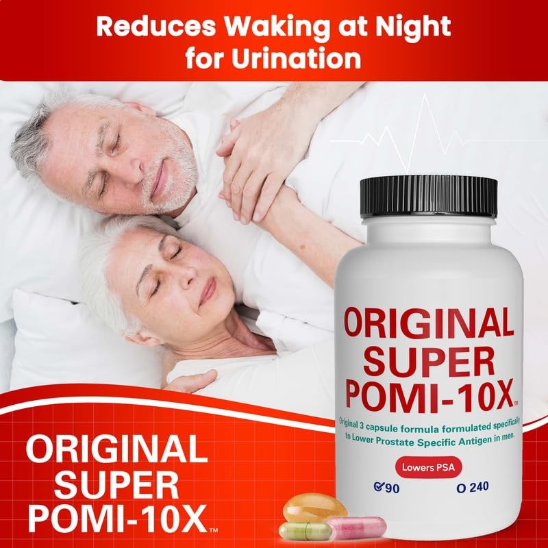 Orignal Super POMI 10X Prostate Supplements for Men - Herbal
