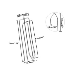 Curtain Pleater Tape Hooks,TTZEZE Iron Drapery Hook and Pin,4 Prongs Pinch Pleat Hooks Clips,2.76''Pinch Pleat Curtain Hooks,Silver Drapery Hooks Traverse Pleater for DIY Window Curtain 60PCS