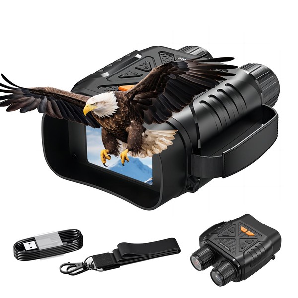 Night Vision, Infrared Binoculars in Colour for Adults, 10x Digital