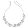 INC International Concepts I.N.C. Silver-Tone Pavé Openwork Collar Necklace, 16"