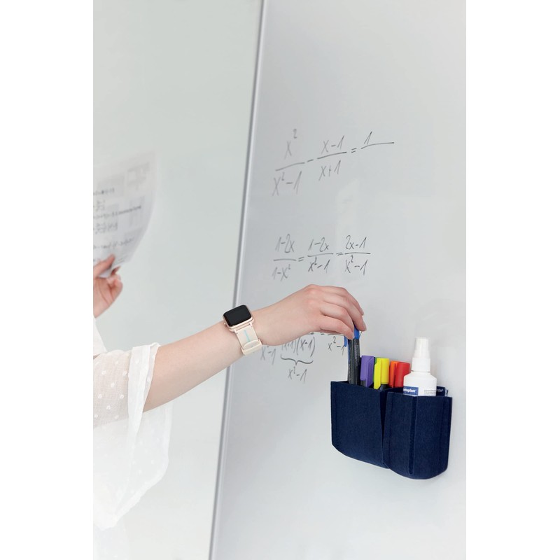 magnetoplan magnetoTray ecoAware Small Magnetic Felt Pen Holder, 6 x