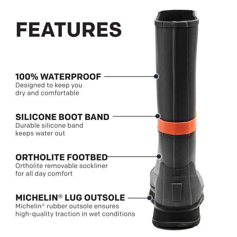 Grundéns Crewman Tall Boot, Anchor, 12