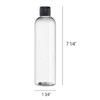 ljdeals 8 oz Clear Plastic Empty Bottles with Black Flip
