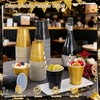 12 oz Disposable Plastic Cups – Black & Gold 2-Color
