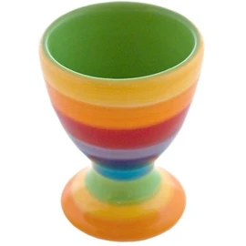 Windhorse Rainbow Striped Ceramic Egg Cups (1)