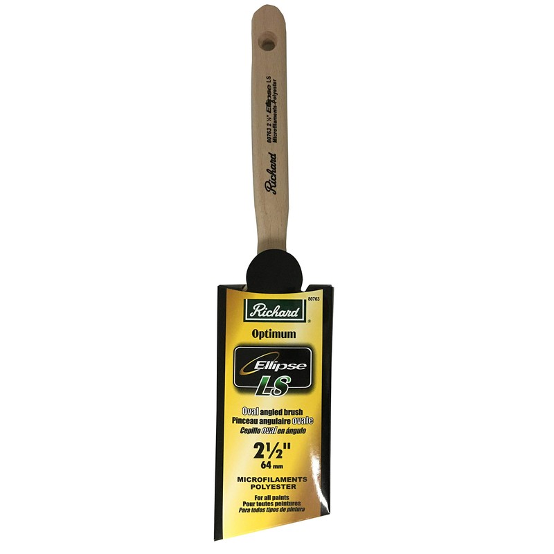 Richard 80763 Oval Angled Paint Brush with Long Sash Wood