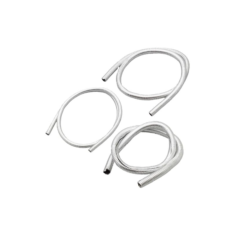 Daytona 96960 Plated Corrugated Tube Set, Chrome, φ6/10/15