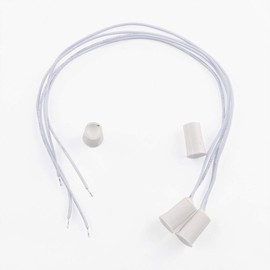 E-outstanding 2 Pcs Recessed Door Window Magnetic Switch Wired Home Security Alarm Contact Sensor, White