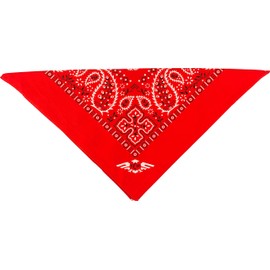 XXL Velour Neckerchief Made of 100% Cotton, 70 x 70 cm, Unisex Bandana, Neckerchief, Extra Large, Paisley Red