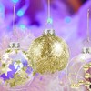 Kesote 24 Bolas Doradas de Navidad Bolas Plásticas Adornos Colgantes