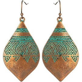 Boho Earrings for Women Dangling Earrings Boho Dangle Earrings for Women Vintage Earrings Ethnic Sculpted Earrings Swirl Spiral Earrings Bohemian Drop Dangle Earrings for Women Jewelry Gifts