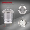 DaierTek 6pcs 12mm Momentary Push Button Switch 12V Waterproof Power