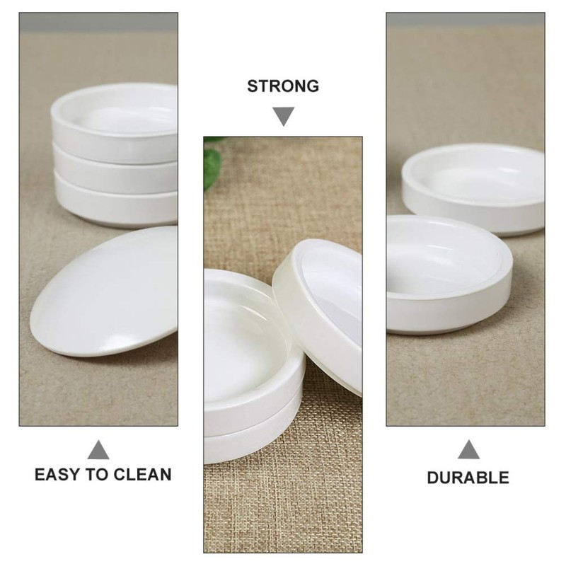 NUOBESTY Ceramic Ink Dish Stackable Paint Mixing Trays Round Ceramic