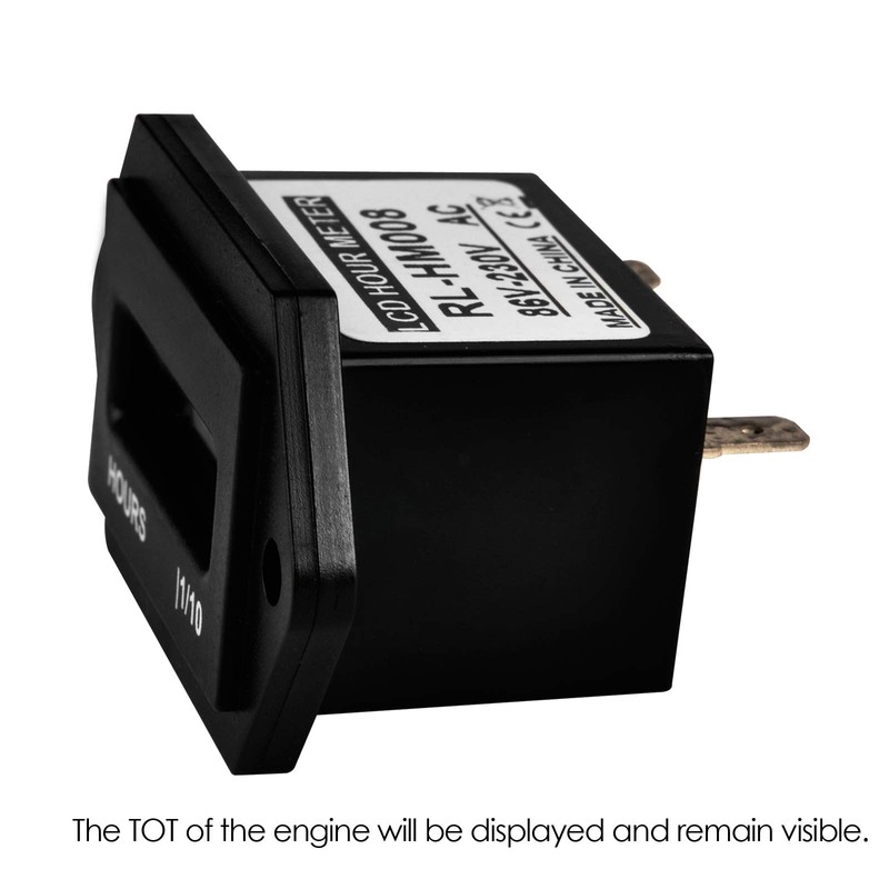 Jayron LCD Digital Hour Meter AC 86V to 230V Resettable