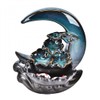 XUDREZ Moon Backflow Incense Burner, Lotus Leaf Pond Ceramic Incense