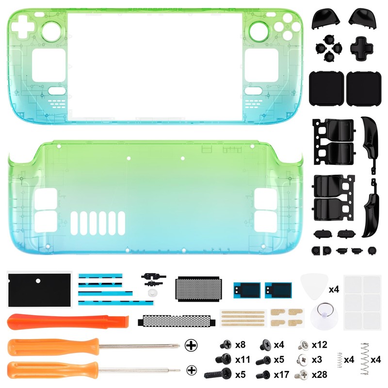 eXtremeRate Carcasa Compatible con Steam Deck LCD Accesorios Placa de