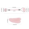 Rose Quartz Face Roller Massager Facial Lifting Tightening Roller Gua