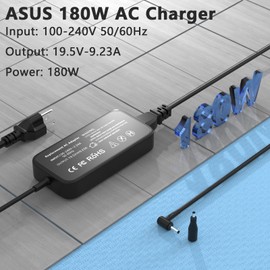 180W AC Charger for ASUS f15 TUF Gaming Laptop Charger F17 A15 A17 ASUS ROG Zephyrus G14 G15 GA401 GA401I A401II GA502DU Asus TUF FX505DU FX505DT Gaming Laptop Adapter Power Cord