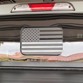 Zhizhong Rear Middle Window Decal Compatible with 2024 2025 Toyota Tacoma, American Flag Back Center Sliding Window Glass Vinyl Sticker