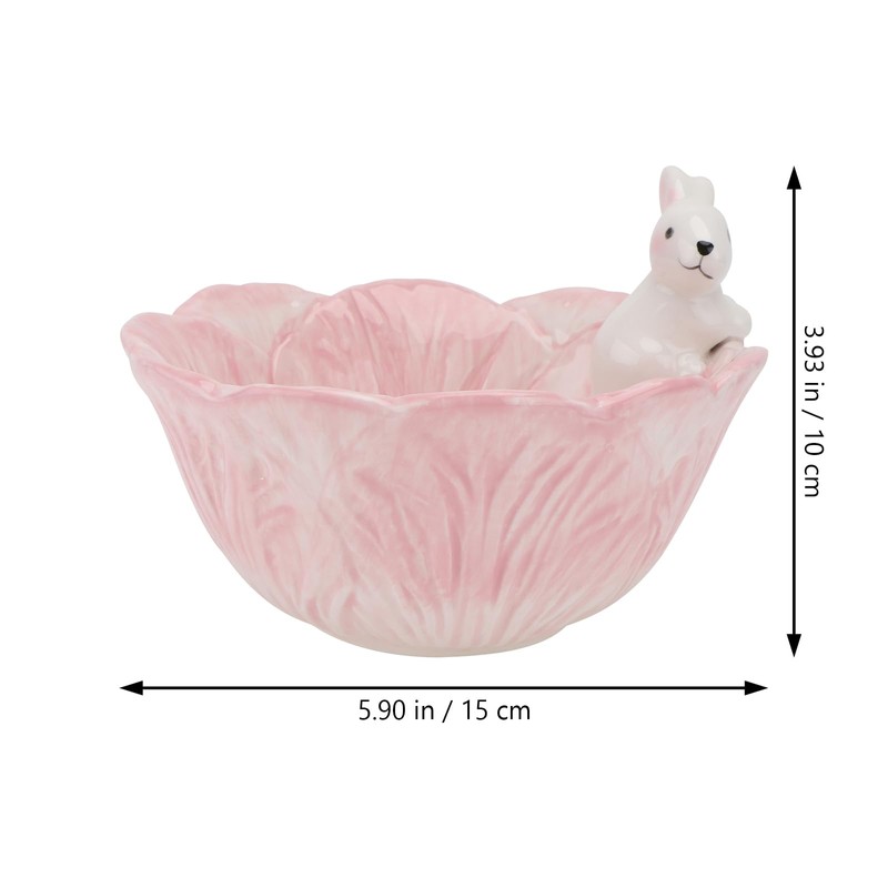 Holibanna Rabbit Bunny Ceramic Bowl Easter Fruit Bowls Easter Salad