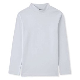 Newborn Baby Girl Warm Cotton Bodysuit, White turtleneck