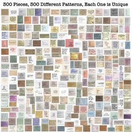 LakoArt 300 Pieces Non-repetitive Retro Typewriter Style Motivational Quote Stickers, Inspirational Vintage Journaling Stickers, Famous Words Scrapbook Sticker for Planner Bullet Junk Journal Laptop