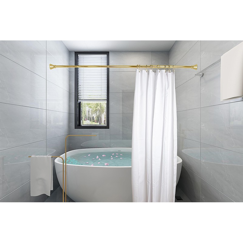 Utopia Alley HK1GD Deco Flat Double Roller Shower Curtain Hooks;
