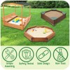 Badger Basket Wooden Sandbox with Lid & Benches - Large