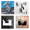 D-Shaped Heavy Duty Security Padlock with 3 Keys,Hardened Solid Steel
