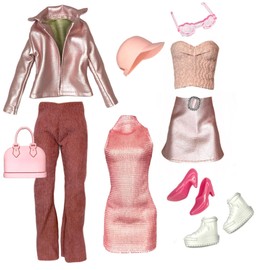 Eledoll Clothes Fashion Pack for 12 inch Fashion Doll Rosalyn Set